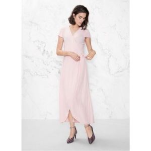 & Other Stories pink wrap dress